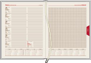 KALENDARZE TYGODNIOWE Kt KALENDARZE TYGODNIOWE Kt Dostępne formaty: 87x150mm Układ:, 1 tydzień na 2 stronach (cały tydzień na rozkładówce), kalendarium 5-języczne: PL, EN, D, RUS, FR, imieniny i