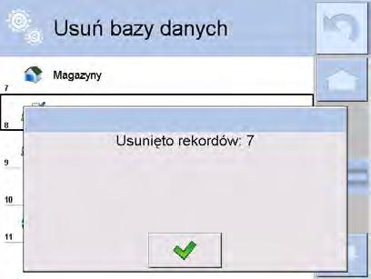 Tabela zawiera wszystkie informacje o wykonanym ważeniu, takie jak: data i czas, masa oraz jednostka masy, tara oraz jednostka tary, numer serii, nazwa operatora, nazwa kontrahenta, nazwa opakowania,