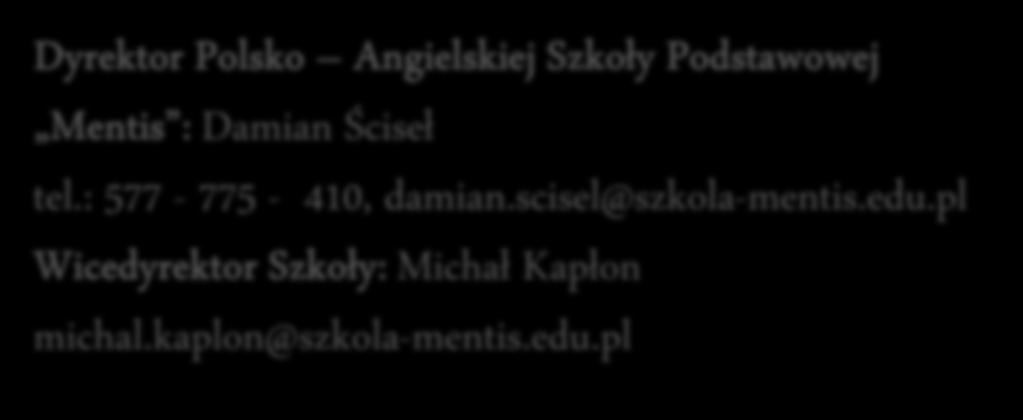 : 533 339-240 Sekretariat przy ul.