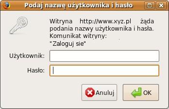 Technologie internetowe protokół HTTP Technologie internetowe protokół HTTP Uwierzytelnianie metoda Basic Uwierzytelnianie metoda Basic GET /indexhtml HTTP/11 Host: wwwxyzpl HTTP/11 401 Login