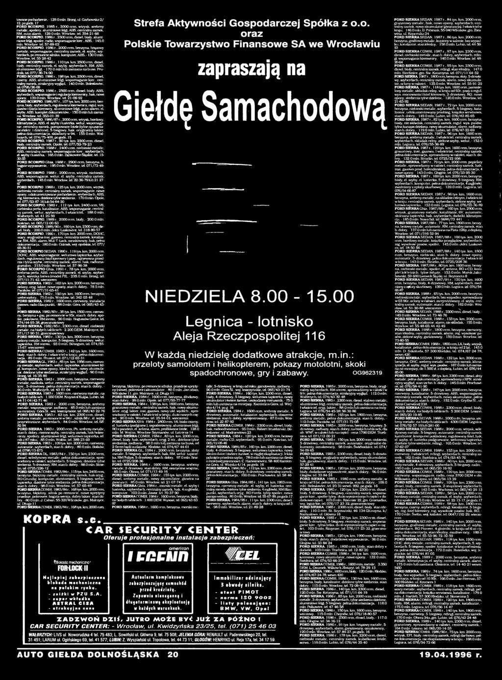 P Ią T E K Regionalna Gazeta Ogłoszeniowa. Wrocław Ir Jelenia Góra Wałbrzych Lubin Ir Legnica Zielona Góra * Kalisz -A Leszno Opole - Pdf Free Download