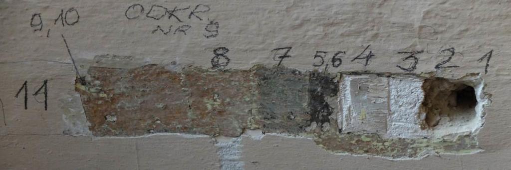 Faza chronologiczna ODKRYWKA NR 9, COKOŁY 12 Warstwa malarska, akryl, Onyx 110 XI 11 Warstwa malarska, olejna,