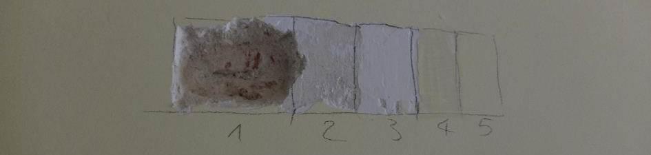 Faza chronologiczna ODKRYWKA Nr 10 ściana 5 Warstwa malarska klejowa Ginster 120 IX 4