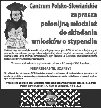 May 27, 2018 Page 7 Koło Przyjaciół Fundacji Jana Pawła II serdecznie zaprasza na Bankiet honorujący ks. Eugeniusza Kotlinskiego, CM Proboszcza Parafii Św.