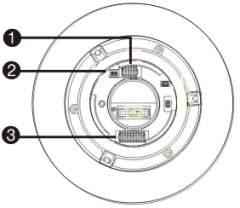 6 TruVision DVR 40 instrukcja obsługi Camera (Kamery) Kamera PTZ TruVision Dome 12X: kamera zewnętrzna Ustawienie przełącznika Przełączniki DIP protokołu Przełączniki DIP komunikacji RS-485