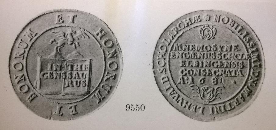45 Medal ufundowany przez Marcina Lehwalda, wersja I, bez ostatniej cyfry roku (źródło: E.