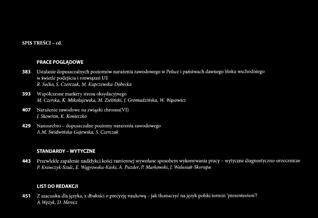 Konieczko 429 Nanosrebro - dopuszczalne poziomy narażenia zawodowego A.M. Świdwińska-Gajewska, S.