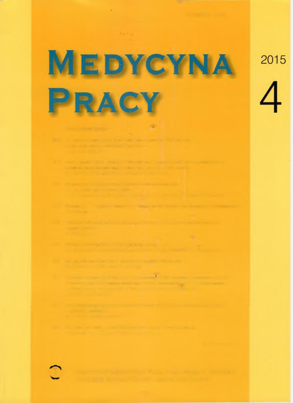 PL ISSN 0465-5893 PRACE ORYGINALNE 459 Częstość występowania zaburzeń układu mięśniowo-szkieletowego związanych z pracą wśród fizjoterapeutów Z. Iąbal, A.