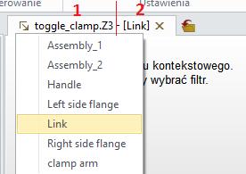 poziomu programu: W nazwie zakładki pojawiają się 2 człony: 1