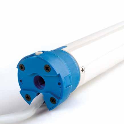 ENSOR 5 Ø 45 230 V AC 50 Hz Elektroniczny ogranicznik krańcowy sterowany kablowo Możliwość użycia rury 50 mm okrągłej lub ośmiokątnej. Ochrona silnika w przypadku zablokowania czynności zwijania.