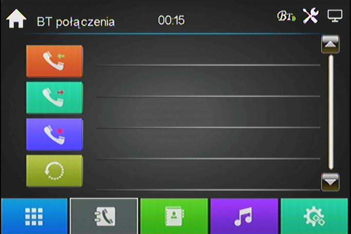 W menu HOME dotknij ikonę Bluetooth jeśli telefon nie jest sprzężony otworzy się menu (rys 19).