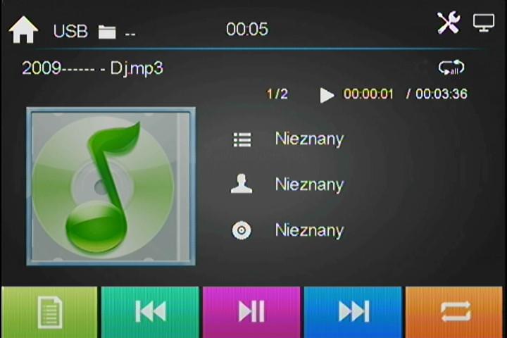 Zainstaluj nośnik pami ęci pendrive w gnieździe kablowym USB lub kart ę micro SD, w menu głównym kliknij ikonę USB lub SD, urządzenie automatycznie przełączy się w tryb pracy USB lub SD i zostaną
