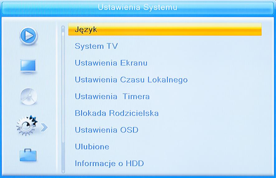 LCN Opcja umożliwia włączenie/wyłączenie funkcji LCN (domyślnie funkcja jest włączona).