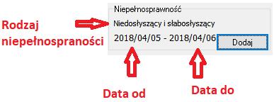 W oknie Dane osobowe w prawym dolnym rogu możemy znaleźć aplet który służy do obsługi informacji o niepełnosprawności studentów.