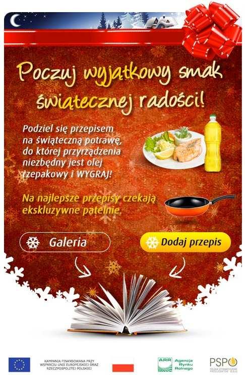 Świąteczna odsłona Pokochaj olej rzepakowy Wpisując się w świąteczną atmosferę w ramach programu Pokochaj olej rzepakowy opublikowaliśmy szereg materiałów dotyczących wykorzystania oleju rzepakowego