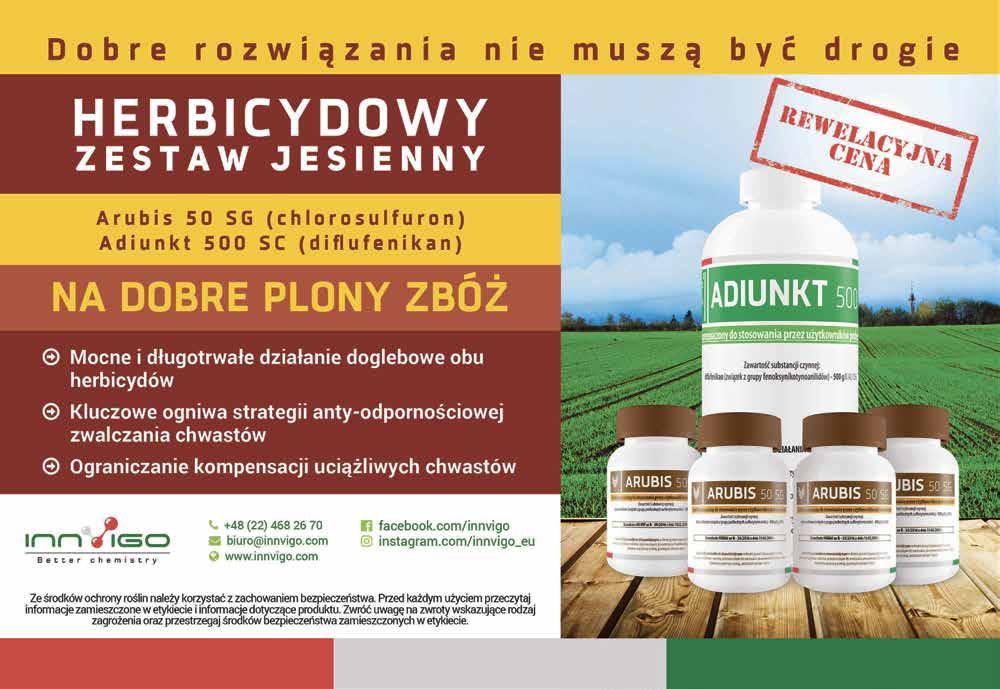 Wrzesień 2018 (nr 149) Uprawa - Wiadomości Rolnicze Polska Strona 9 Szkodniki jesienne rzepaku ozimego Utrzymująca się od dłuższego czasu ciepła pogoda stwarza dobre warunki rozwoju dla większości