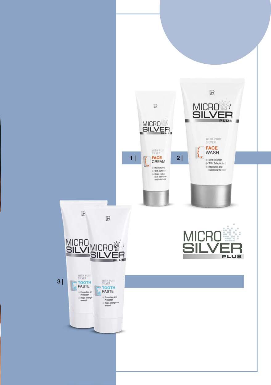 MUST HAVE Świeżość każdego dnia Promienny uśmiech Kosmetyki funkcjonalne do twarzy LR MICROSILVER PLUS sprawdzą się w przypadku skóry wymagającej, podrażnionej i zanieczyszczonej, zapewniając
