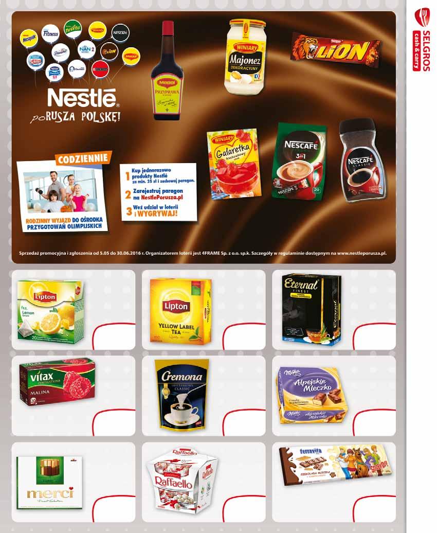 PRZYPRAWA W PŁYNIE 960 ML sprzedaż po 69798403 5 z VAT 6.47 MAJONEZ DEKORACYJNY 700 ML sprzedaż po 59060483, 83475780 6 29 z VAT 6.79 0 67 LION 40/42 G po 40 szt. 21387329, 21550637, 96817119 z VAT 0.