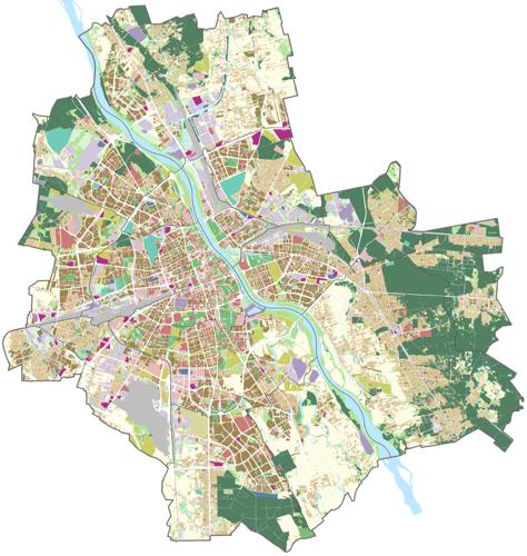 Nowa mapa użytkowania terenów - nowa szczegółowość analiz do aktualizacji Tereny mieszkaniowe stanowią około 21% powierzchni Warszawy (105 km 2 ): 54% - zabudowa jednorodzinna (12,5% liczby