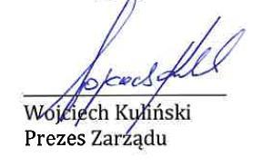 Oświadczenie Emitenta Działając w imieniu Igoria Trade S.A.