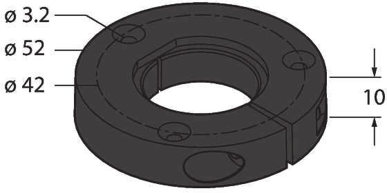 PE1-EQR24 1590966 Element pozycjonujący z ringiem zaciskowym ze stali nierdzewnej bez pierścienia adaptera