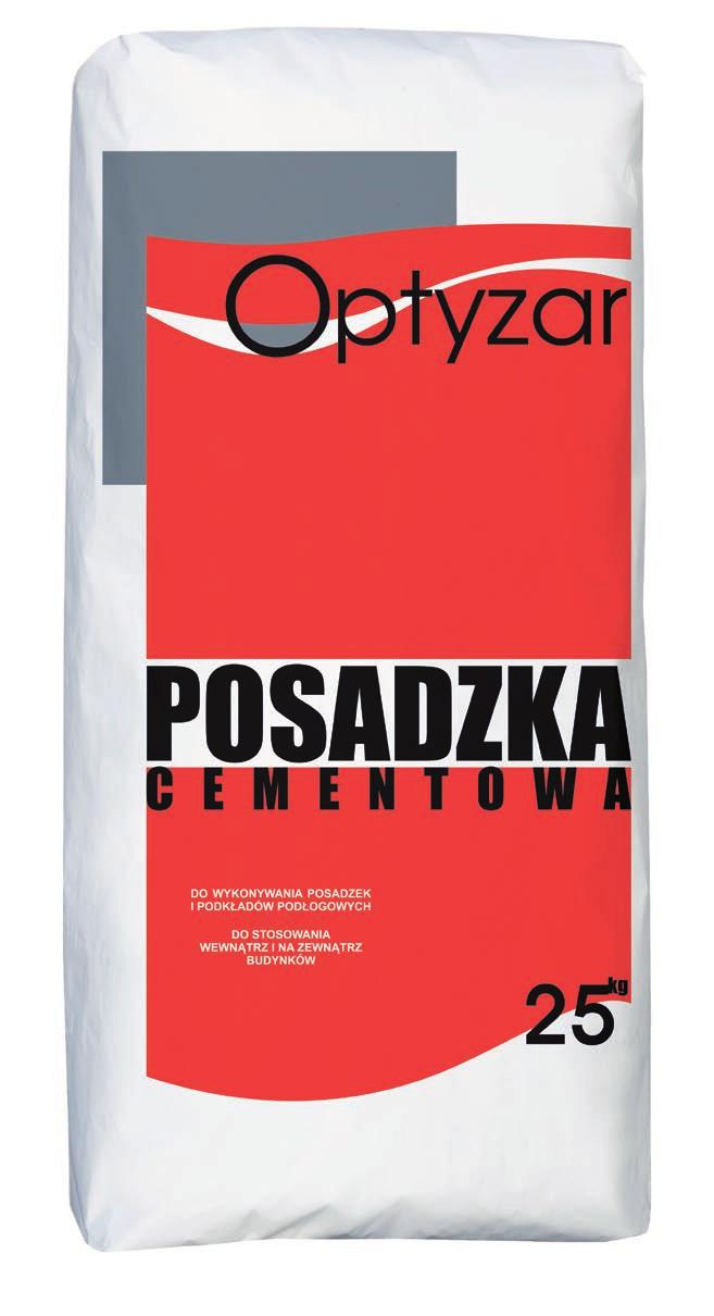 Ostatnia aktualizacja karty technicznej: 2014-04-27 Posadzka Cementowa Optyzar do wylewania tradycyjnych posadzek i podkładów podłogowych do stosowania wewnątrz i na zewnątrz budynków jako zespolona