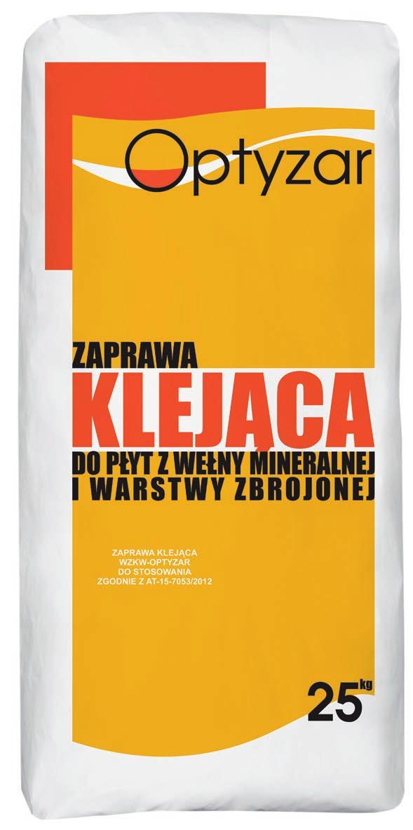 Ostatnia aktualizacja karty technicznej: 2014-09-03 Zaprawa Klejąca do Wełny Mineralnej i Warstwy Zbrojonej WZKW Optyzar do przyklejania płyt z wełny mineralnej (zwykłej i lamelowej) do wykonywania