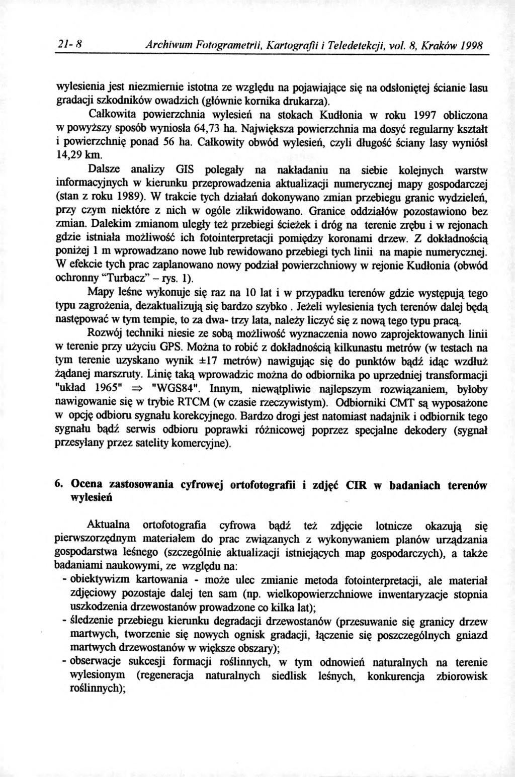 2 1-8 Archiwum Fotogrametrii, Kartografii i Teledetekcji, vol.