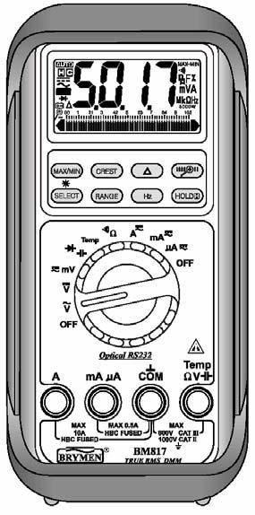 INSTRUKCJA OBSŁUGI BM511 BM515 BM811 BM817 BM511X BM515X BM811X BM817X BM511CF BM515CF BM811CF BM817CF MULTIMETRY CYFROWE Wyprodukowano na Tajwanie Importer: BIALL Sp. z o.o. Otomin, ul.