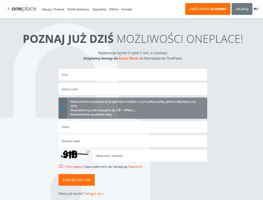Autorejestracja Wykonawcy Jeżeli wykonawca nie posiada konta w systemie, powinien zarejestrować się za pomocą formularza rejestracyjnego.