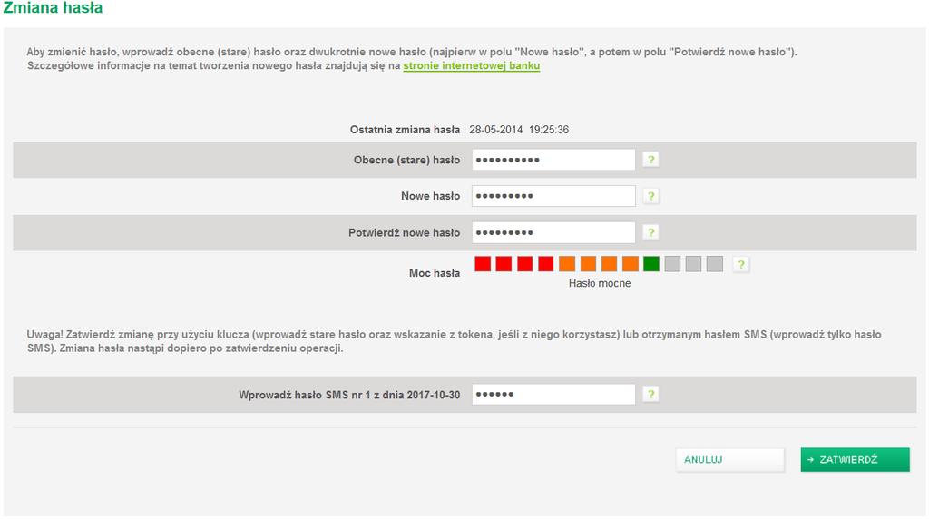 . Informacje ogólne Krok 3 Po zalogowaniu; tworzenie nowego hasła Po zalogowaniu, system poprosi o zmianę hasła.