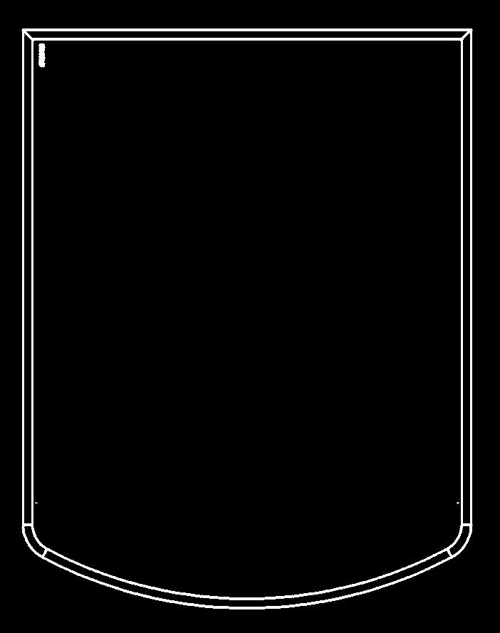 Półkolisty Koło SZKLANE PŁYTY OCHRONNE POD PIEC - gr. 8 mm wymiar (szer. x dł.