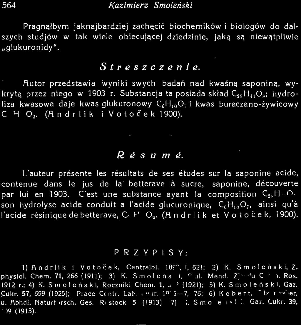 Zjazdu Chem. Ros. 1912 r.; 4) K.