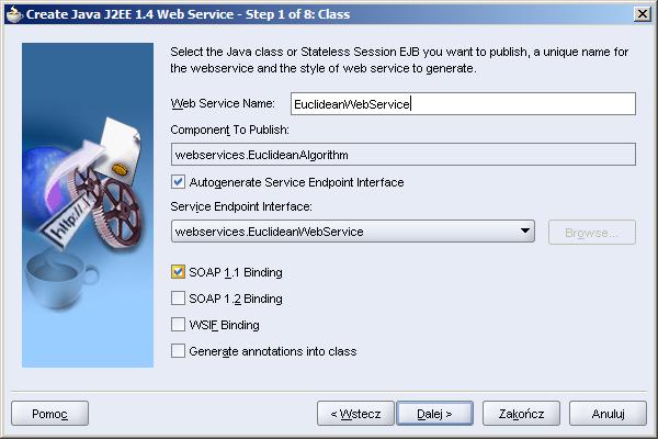 13. Podaj nazwę usługi: EuclideanWebService.