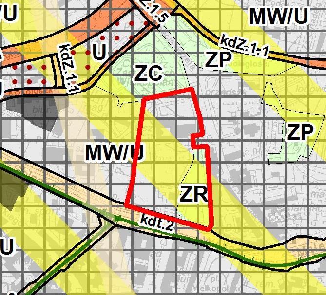 : parki, skwery), tereny sportu i rekreacji, tereny komunikacji i infrastruktury technicznej, tereny sportowo-rekreacyjne.