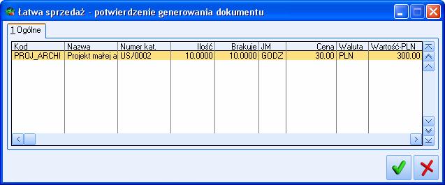 Str. 48 Moduł Faktury v. 15.0 Po zaznaczeniu wszystkich potrzebnych pozycji i określeniu ich ilości możemy przejść do kroku nr 2. 3.8.2 Krok 2 - dokument Krok 2 to utworzenie na podstawie listy zaznaczonych towarów dokumentu sprzedaży: Faktury Sprzedaży, Paragonu lub Faktury Pro Forma.