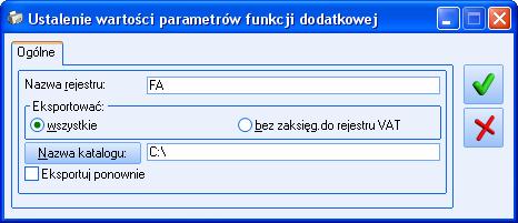 Podręcznik Użytkownika systemu CDN OPT!MA Str. 95 Operacja eksportu realizowana jest za pomocą mechanizmu Funkcji dodatkowych uruchamianego na listach dokumentów za pomocą klawisza.