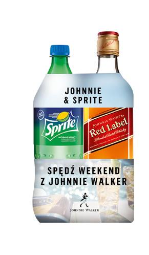 WHISKY 55,99 49,99 JOHNNIE WALKER RED LABEL 40% + SPRITE ZESTAW