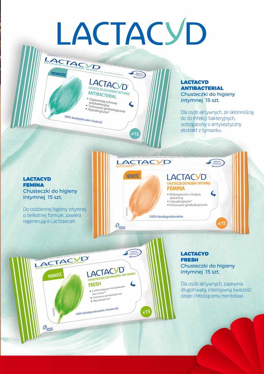 LACTACYD ANTIBACTERIAL, FEMINA, FRESH CHUSTECZKI DO HIGIENY