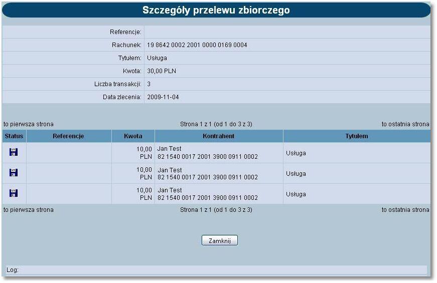 Rozdział 12 Przelewy zbiorcze W sytuacji, gdy plik wybrany do wczytania zawiera błędy zostaną one wyświetlone na ekranie. 12.3.