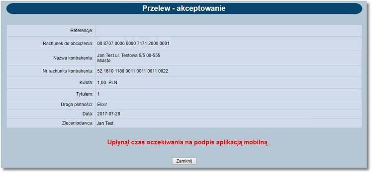 Rozdział 18 Urządzenia autoryzujące W systemie def3000/ceb na ekranie dyspozycji prezentowany jest komunikat informujący o