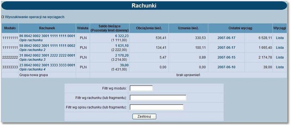 Rozdział 20 Multimodulo Rozdział 20. Multimodulo Istnieje możliwość obsługi rachunków innych klientów (jednostek podrzędnych) przez klienta def3000/ceb (jednostkę nadrzędną).