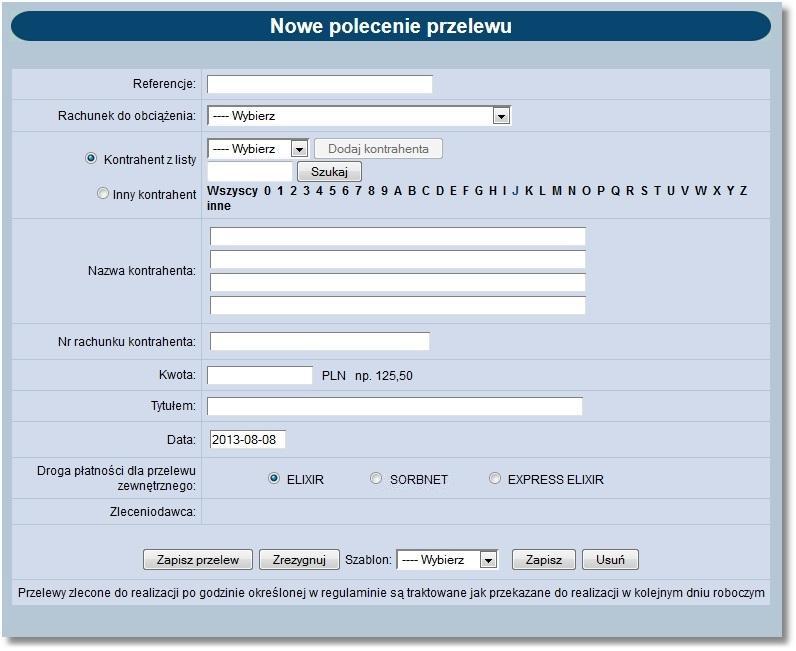 Rozdział 9 Przelewy 9.16.