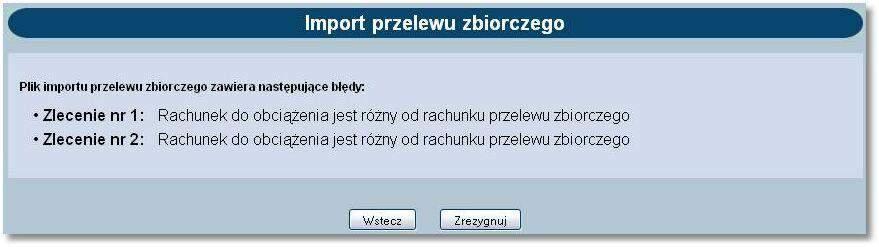 Przelewy zbiorcze wyświetlane są osobno jako bieżące oraz archiwalne (po przepisaniu do archiwum).