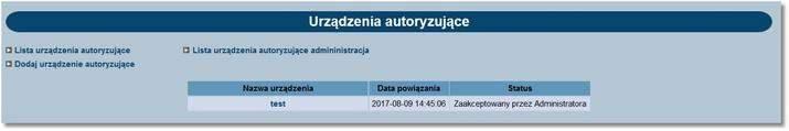 Formatka Urządzenie autoryzujące - szczegóły prezentuje następujące przyciski funkcyjne: [Usuń] - przycisk umożliwiający usunięcie (dezaktywację) urządzenia mobilnego,