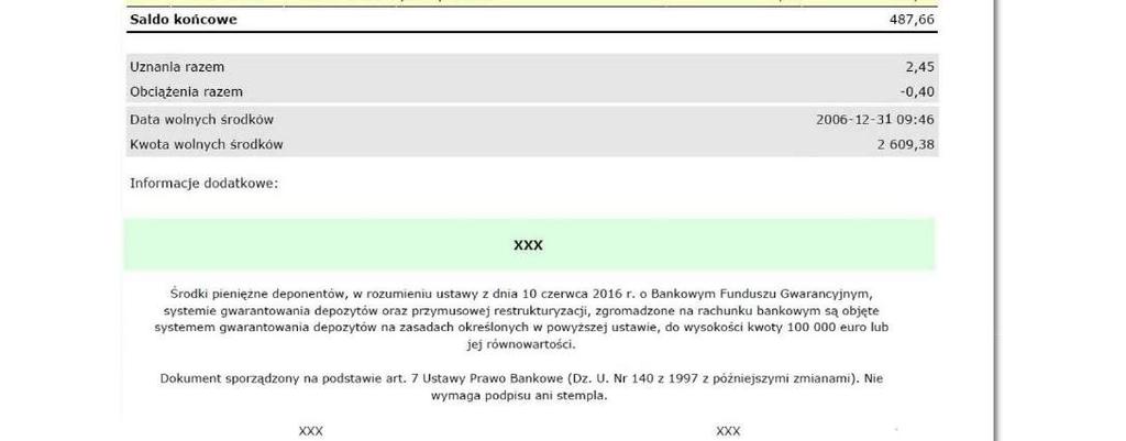 [Pobierz PDF] - umożliwia zapisanie na dysku w postaci pliku PDF wyciągu lub wybranej operacji (wybór