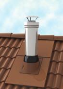 Przejście dla kominów pasuje do metalowych jak i dachówkowych pokryć dachowych. Na pokryciach bitumicznych zestaw przejściowy nie jest potrzebny.