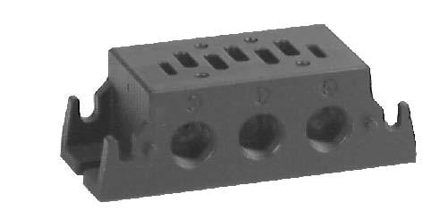 Rozdzielacze ISO 99/1 - /3 Rozmiar 1 - Baza standardu CNOMO dla elektropilota 3 mm (S*) ³¹cz¹ca pilot z rozdzielaczem 3 3 1001.0, Ø Ø,1 1 Waga gr.