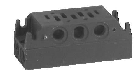 Rozdzielacze ISO 99/1 - /3 Rozmiar 1 - Baza pod rozdzielacz ISO rozmiar 1 - z boku bazy. 1 3 17 1001.