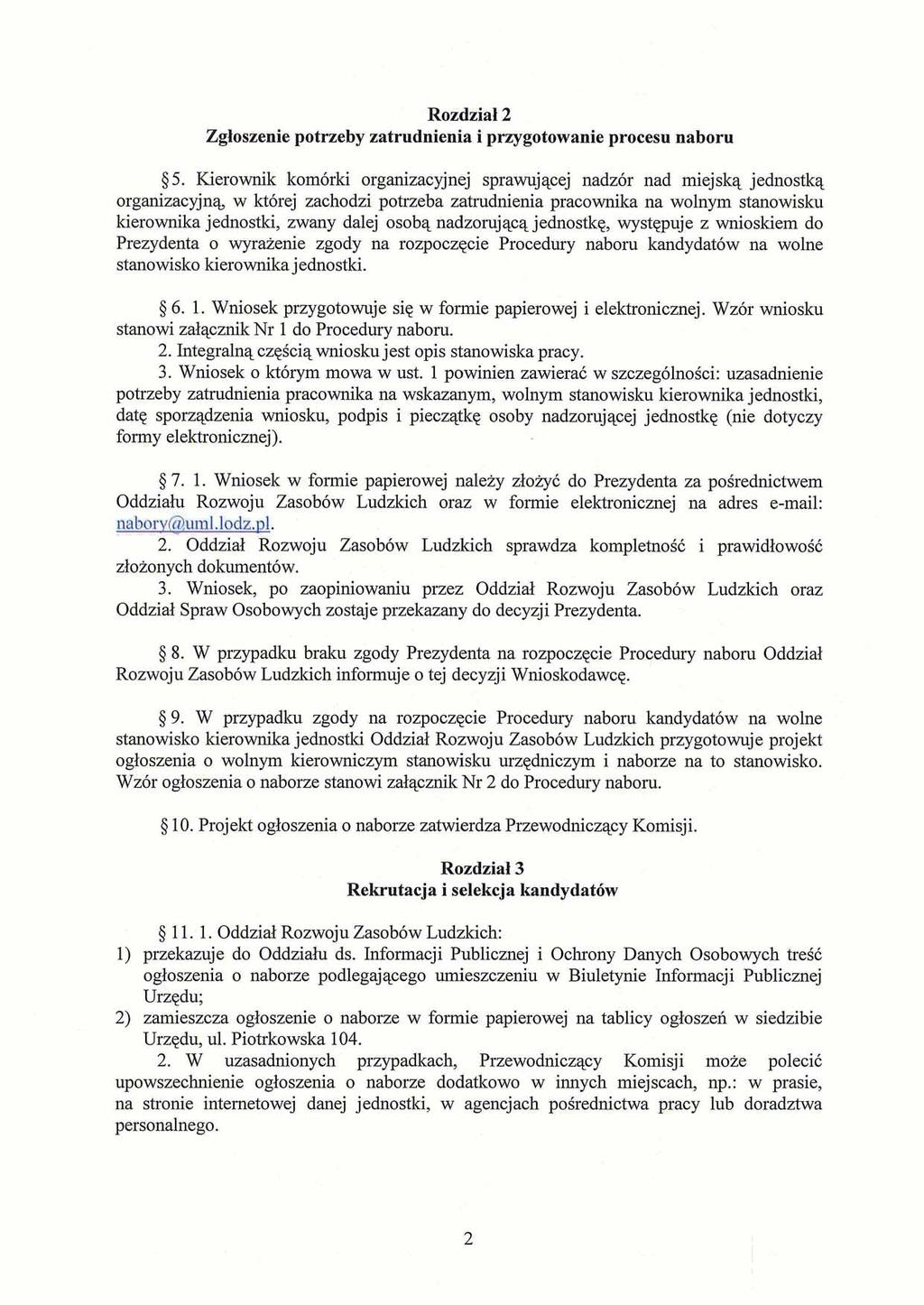 Rozdziag 2 Zglroszenie potrzeby zatrudnienia i przygotowanie procesu naboru $ 5.